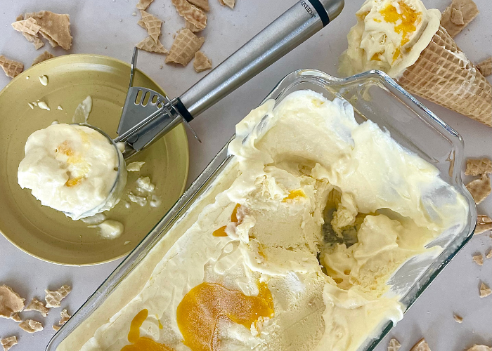 Creamy Mango Ice Cream Featured Image