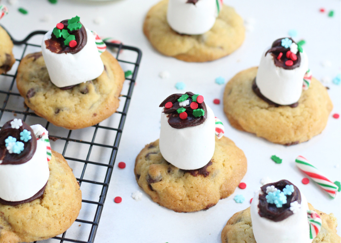 Hot Cocoa Marshmallow Cookie Cups Featured Image
