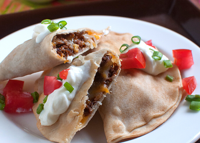 Beef, Bean and Cheese Baked Empanadas