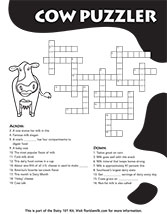 Cow Puzzler Crossword