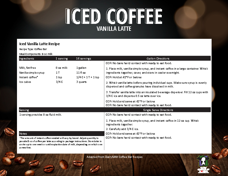 Iced Coffee Recipe - Vanilla Latte