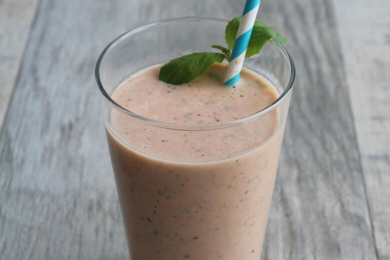 Strawberry Orange Basil Smoothie