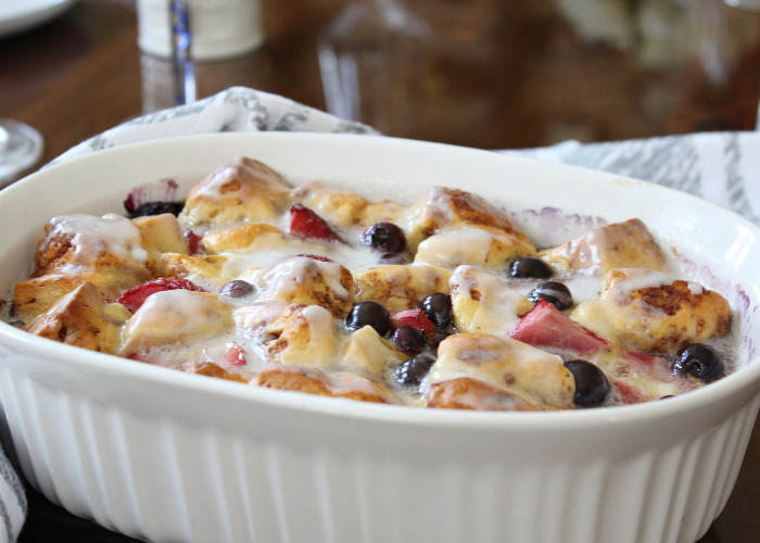 Berrylicious Cinnamon Roll Casserole