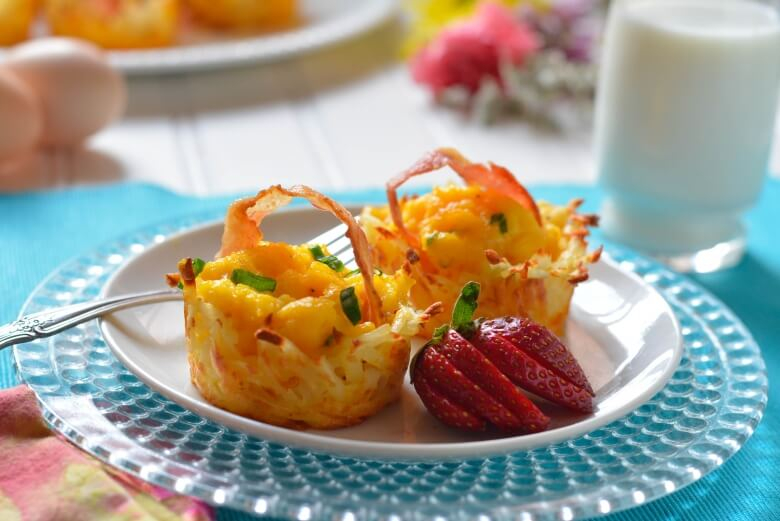 Cheesy Egg Breakfast Baskets