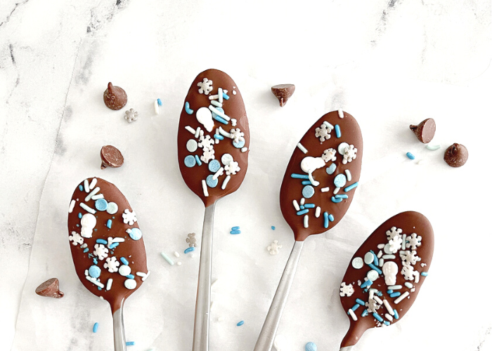 Chocolate Dipped Cookie Spoons — Wine & Sprinkles