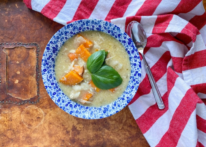 Crockpot Chicken and Dumplings with Sweet Potatoes