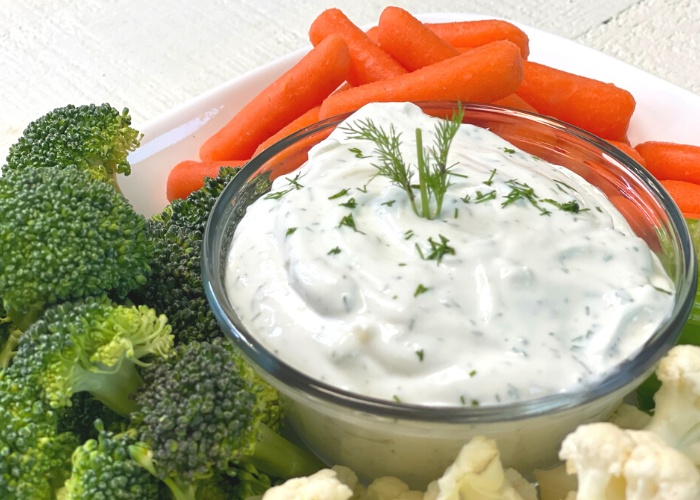 Easy Greek Yogurt Veggie Dip Featured Image