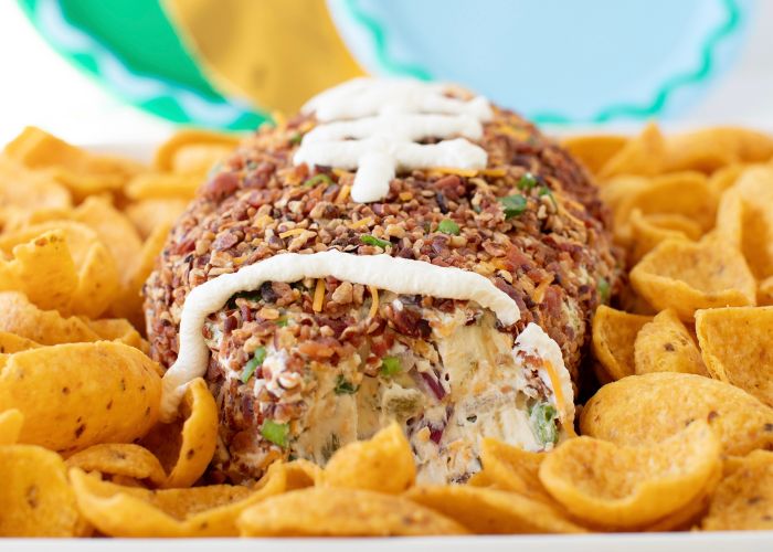 Game Day Bacon Jalapeno Popper Cheeseball Featured Image