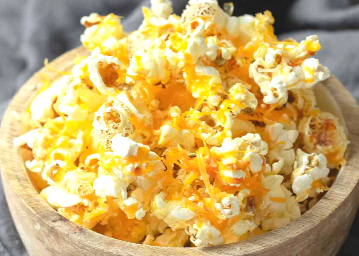 Homemade Cheesy Cheddar Popcorn: Florida Milk