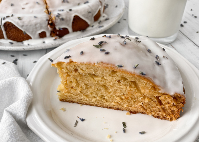 Lavender Milk & Honey Cake with Chamomile Glaze Featured Image