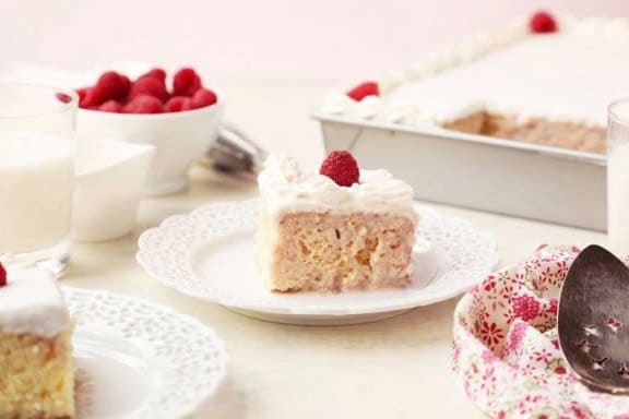 Raspberry Tres Leches Cake