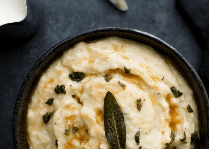 Slow Cooker Mashed Potato and Cauliflower with Cheese