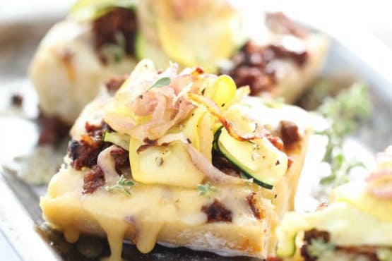 Summer Squash and Chorizo Cheese Toast