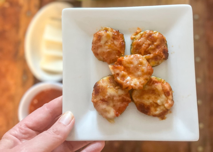 Air Fryer Zucchini Pizza Bites