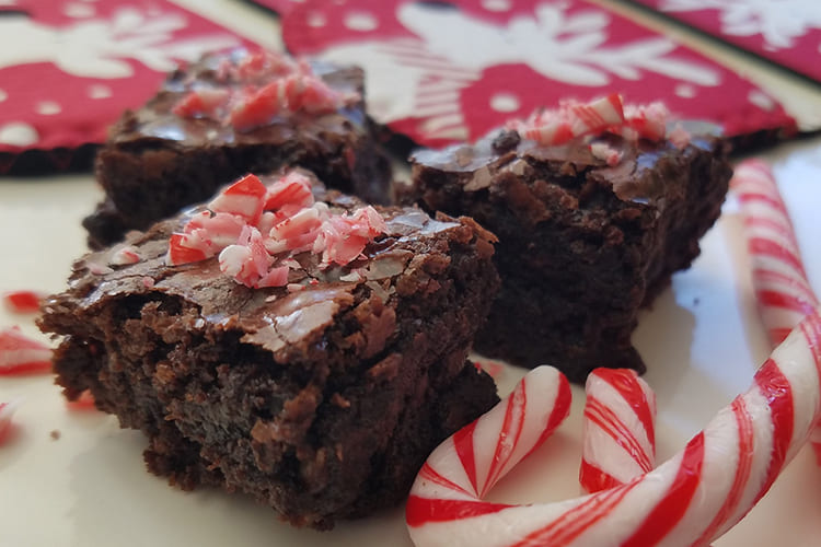 Chocolate Candy Cane Brownies