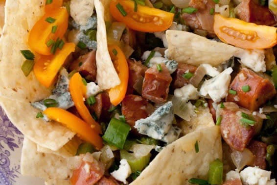 Cajun Nachos With Sausage