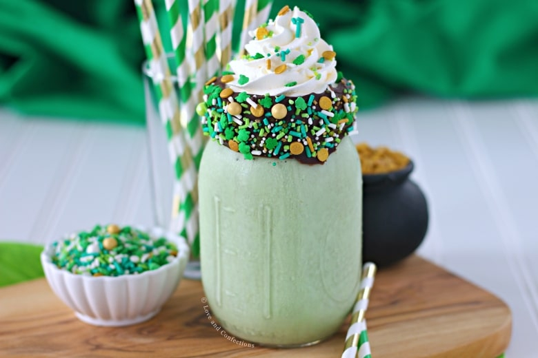 St. Patrick’s Day Mint Chocolate Chip Milkshake