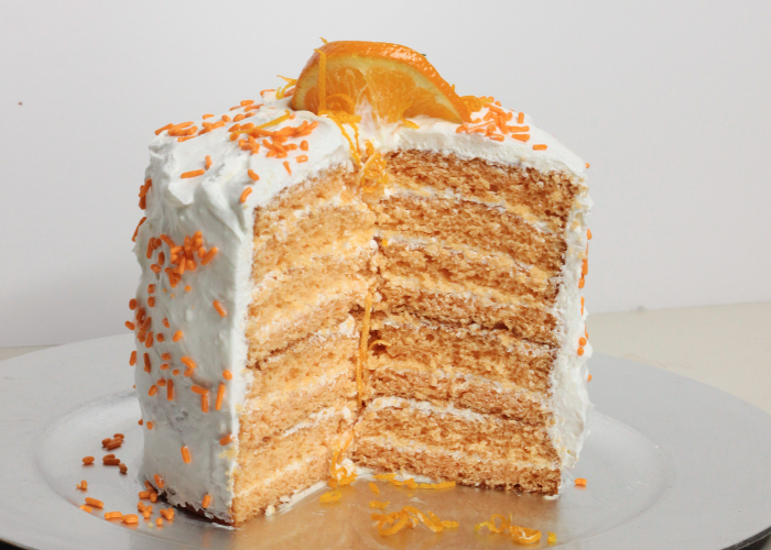 Orange Cake with White Chocolate Frosting