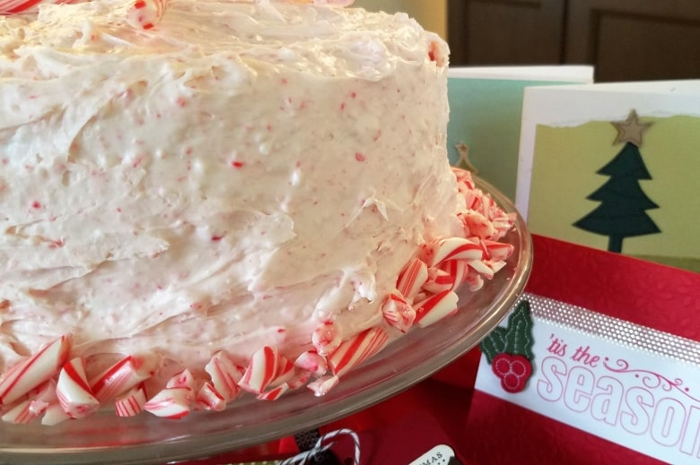 Peppermint Holiday Cake