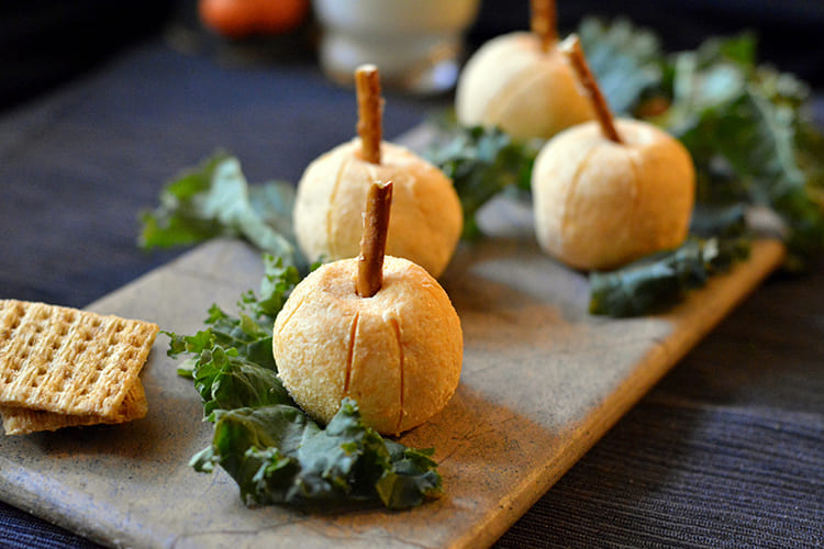 Pumpkin Shaped Cheese Balls