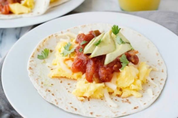 Salsa Scrambled Egg Wraps