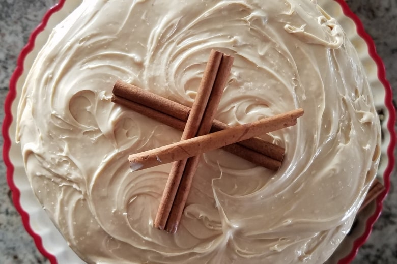 Spice Cake with Salted Caramel Icing