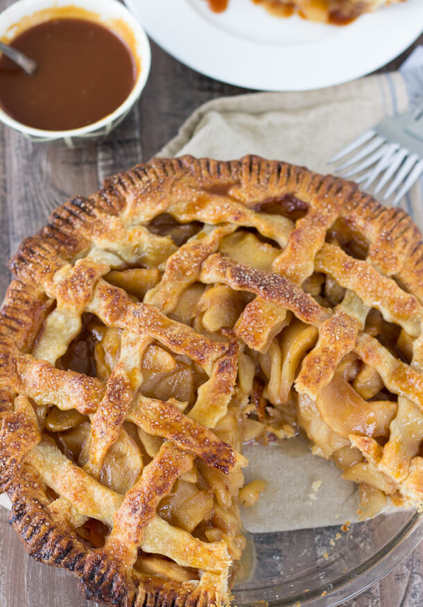 Caramel Apple Pie with Cheddar Cheese Crust