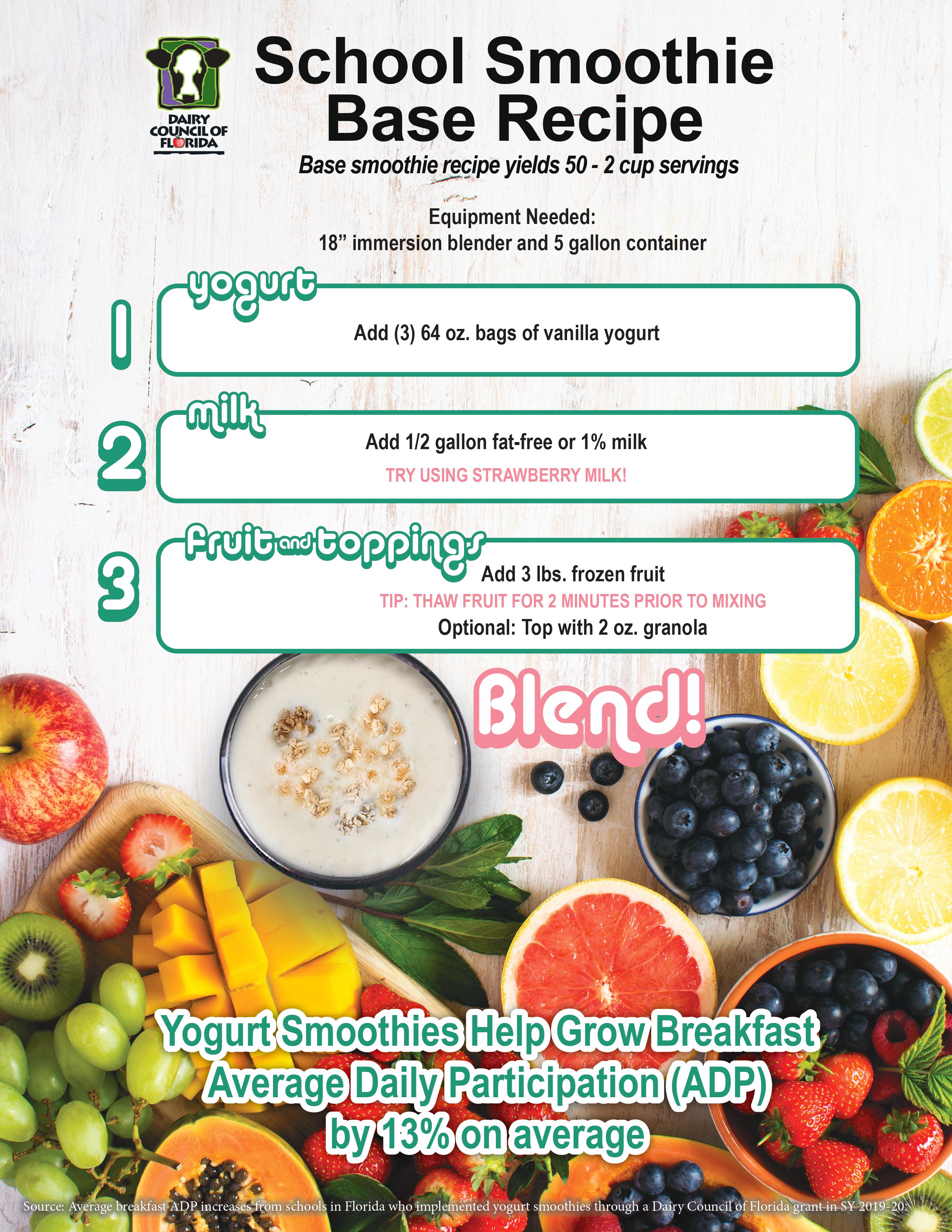 School Smoothie Base Recipe Image