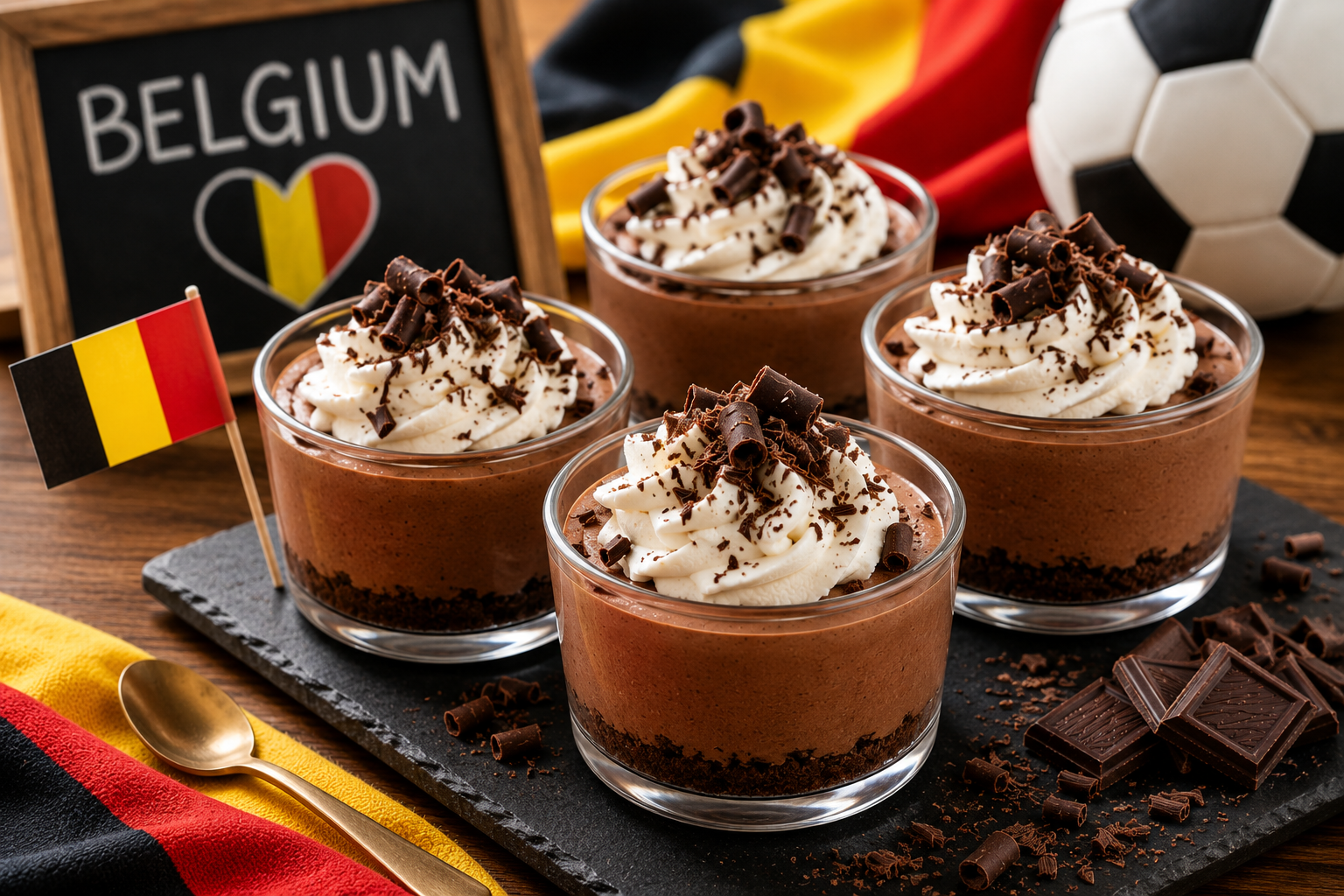 No-Bake Belgian Chocolate Mousse Cups