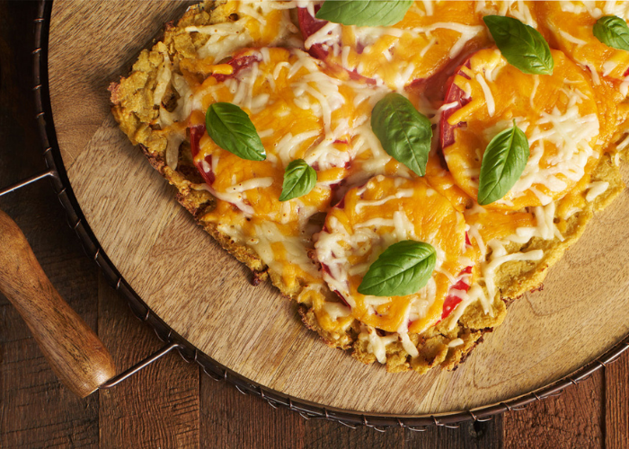 Cauliflower Dough-Margherita Pizza Featured Image