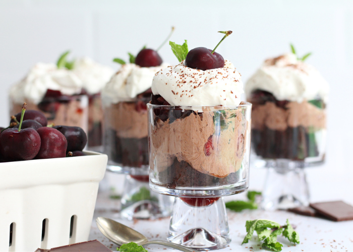 Cherry Chocolate Trifles