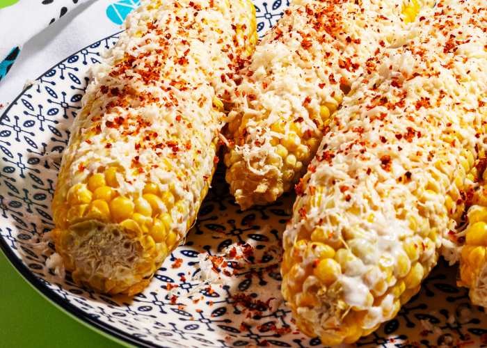 Corn With Yogurt and Cheese