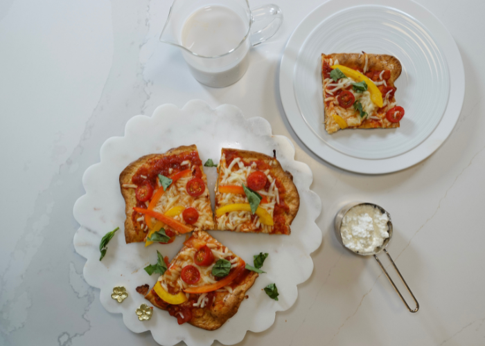 Cottage Cheese Flatbread Pizza Featured Image