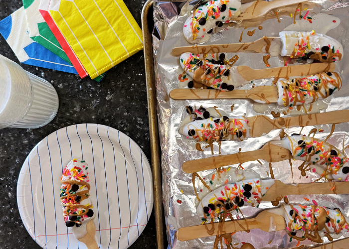 Frozen Banana Peanut Butter Yogurt Pops Featured Image