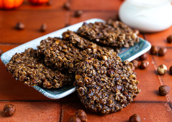 Hazelnut and Chocolate Oatmeal Cookies