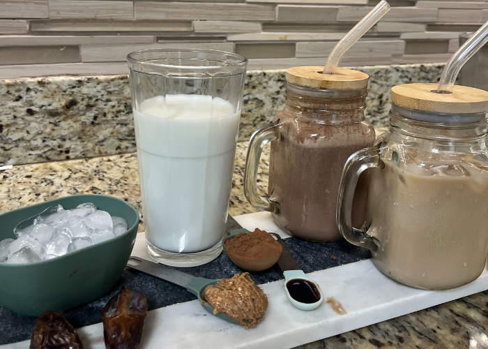 Kid-Friendly Chocolate Protein Milkshake & Iced Café con Leche Featured Image