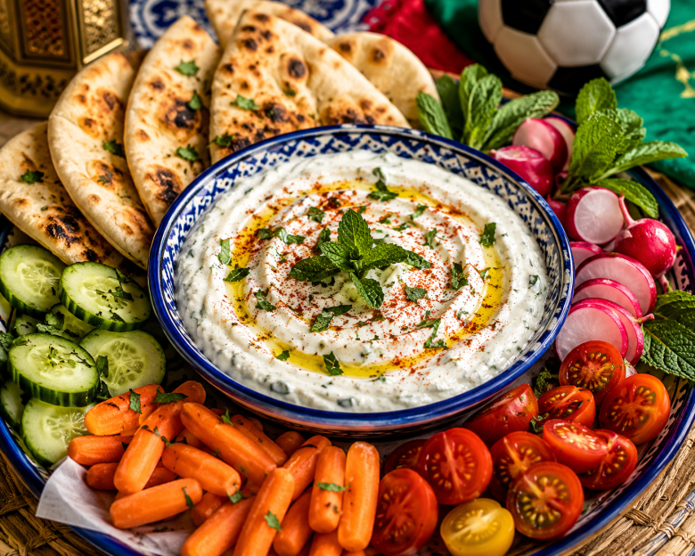 Moroccan-Inspired Creamy Mint Yogurt Dip Featured Image