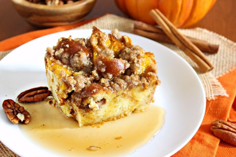 Pumpkin Pecan French Toast Casserole Featured Image