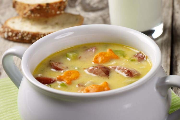 Extremely Cheesy Smoked Sausage Soup Featured Image