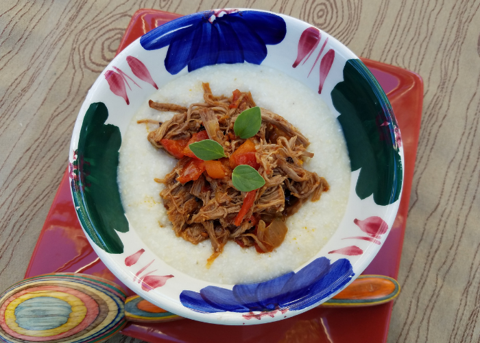 Beef with Herbed Stone-Ground Grits (Insta Pot)