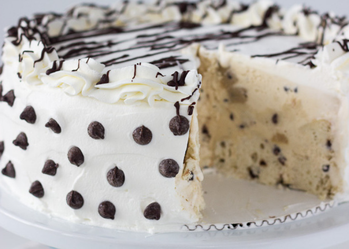 Chocolate Chip Cookie Dough Ice Cream Cake