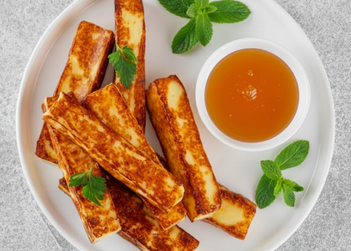 Crispy Halloumi Fries with Honey & Mint Featured Image